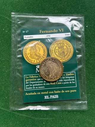Moneda Fernando VI 8 Escudos 1752 Lima