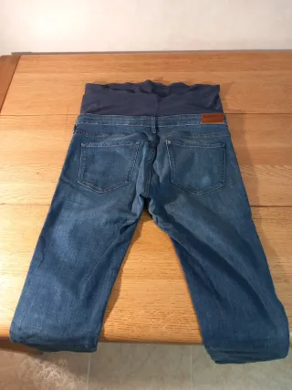 Pantalón tejano premamá azul