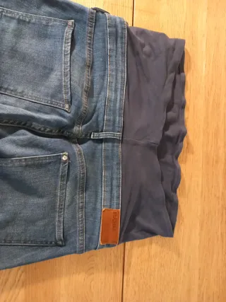 Pantalón tejano premamá azul
