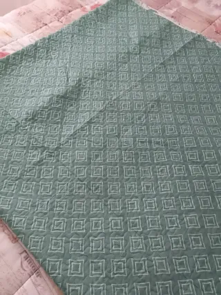 Colcha Verano Hojas Verde y Blanco