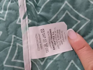 Colcha Verano Hojas Verde y Blanco