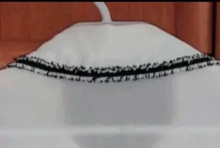 Blusa Zara Blanca con Detalles Negros