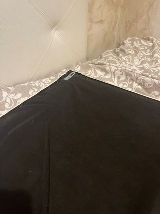 Cabecero de cama blanco de tela