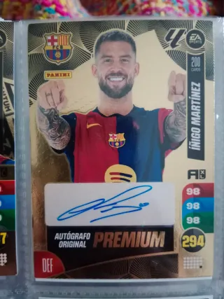 Cromo Iñigo Martínez Autógrafo Original Premium