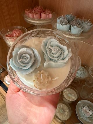 Velas de soja en copas de cristal