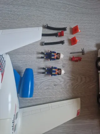 Lote Playmobil Avión y Camiones Bomberos