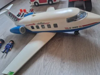 Lote Playmobil Avión y Camiones Bomberos