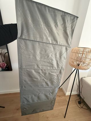 Zapatera de tela gris, organizador