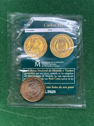 Moneda Carlos III 8 Escudos 1762 México