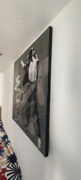 Cuadro abstracto figura bailando Michael Jackson