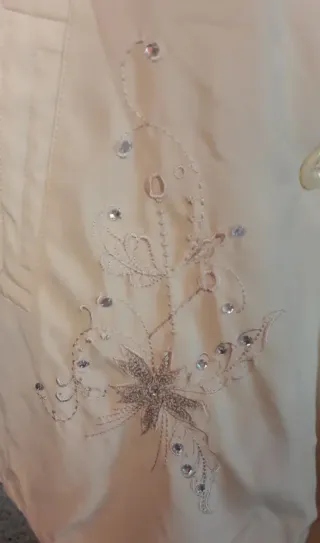 Abrigo beige forro pelo Talla XL