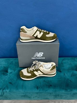 New Balance 574 Verde y Beige