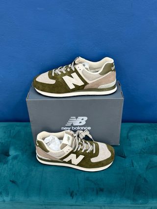 New Balance 574 Verde y Beige