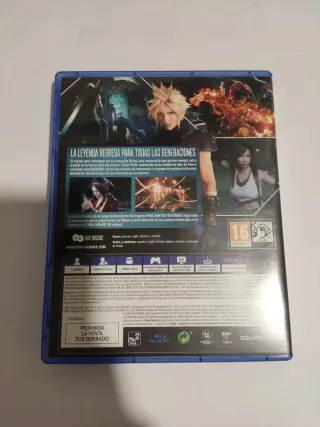 Caja Vacía Final Fantasy VII Remake PS4