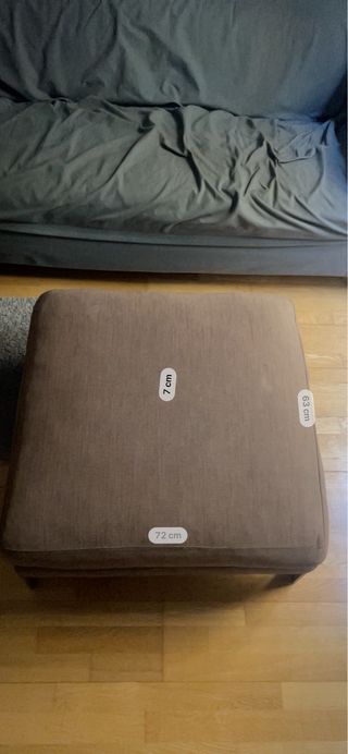 Puf/Reposapiés Marrón y Gris