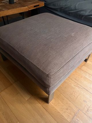 Puf/Reposapiés Marrón y Gris