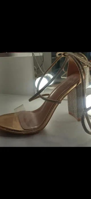 Tacones Brillantes Mujer Dorados y Plateados
