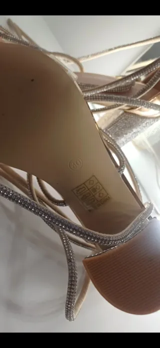 Tacones Brillantes Mujer Dorados y Plateados