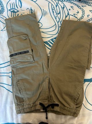 Pantalón Cargo Zara Niños Verde Oliva