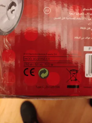 Aspirador Ufesa Selecta AS3016E