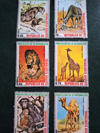 Sellos Guinea Ecuatorial Animales África