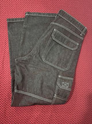 Pantalón baggy Bershka negro