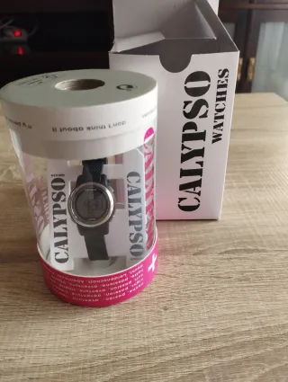 Reloj Calypso Digital Negro y Plateado