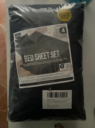 Juego Sábanas Polyester Negro Utopia Bedding