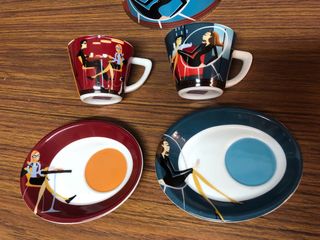 Juego 2 Tazas Café Diseño Moderno