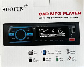 Radio Coche MP3 SUOJUN Bluetooth USB - Nuevo