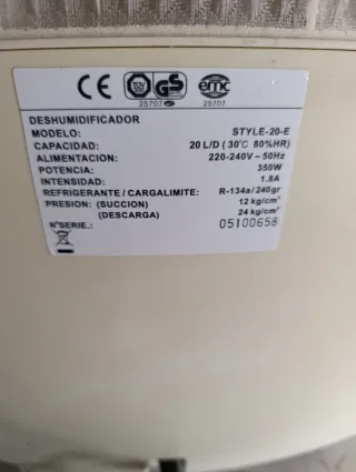 Deshumidificador Kayami Stile -20-E