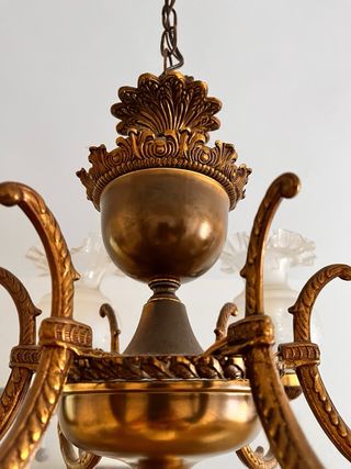 Lámpara de techo clásica dorada