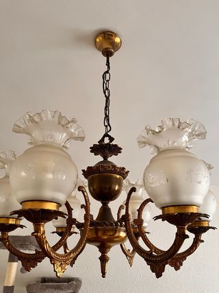 Lámpara de techo clásica dorada