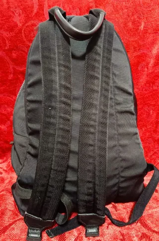 Zaino Gucci Nero con Strisce Verdi e Rosse