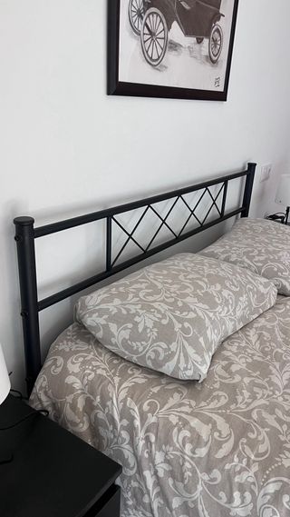 Cama completa metal y tela