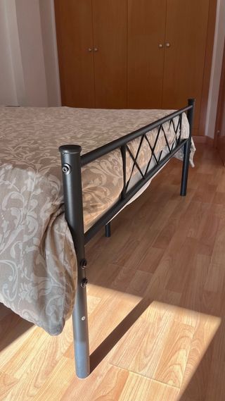 Cama completa metal y tela