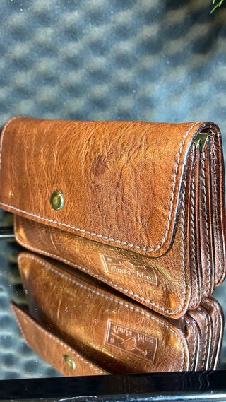 Monedero Conti Mare Piel Marrón Cartera de cuero