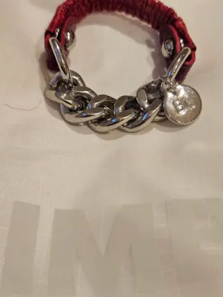 Pulsera Bimba y Lola Plata y Rojo