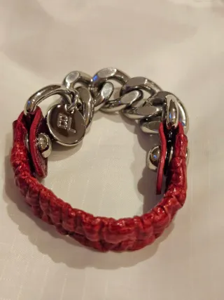 Pulsera Bimba y Lola Plata y Rojo