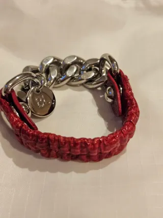 Pulsera Bimba y Lola Plata y Rojo