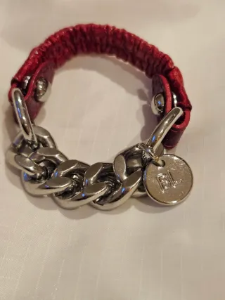Pulsera Bimba y Lola Plata y Rojo