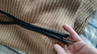 Poncho Mujer Invierno marrón y Negro Talla Única