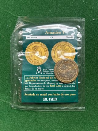 Moneda 100 pesetas Amadeo I 1871 Madrid