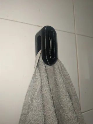 2 Ganci porta asciugamani nero..