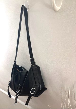 Borsa pelleneralucida,  tracollaregolabile, fibbie