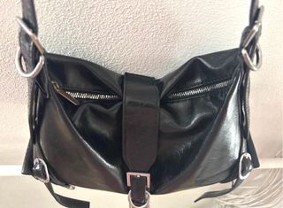 Borsa pelleneralucida,  tracollaregolabile, fibbie