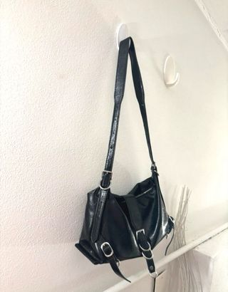 Borsa pelleneralucida,  tracollaregolabile, fibbie