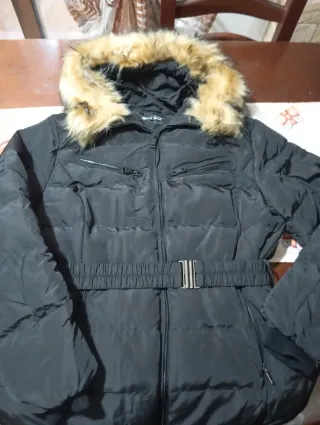 Giubbino donna con cappuccio e cintura