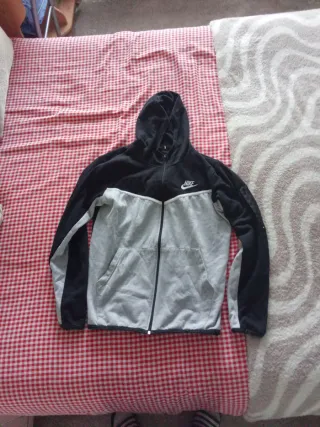 Sudadera Nike Tech Fleece Cremallera Gris Negra