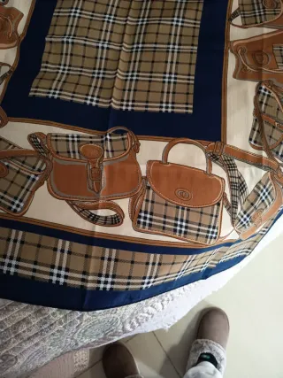 Pañuelo Cuello Cuadrado Bolsos Tartán